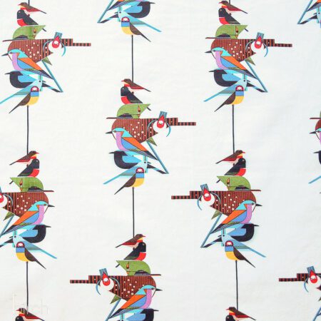 Rainforest Birds poplin fabric design