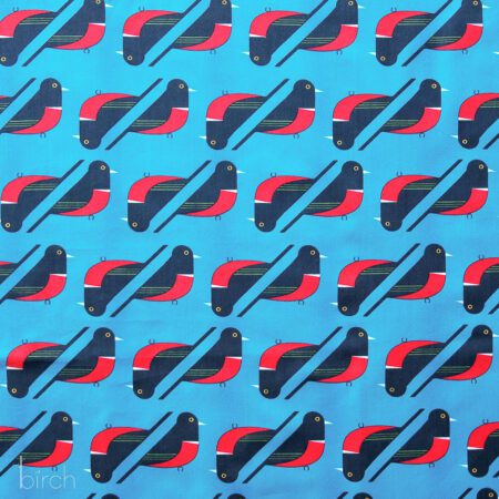 Red-breasted Meadowlark poplin fabric image