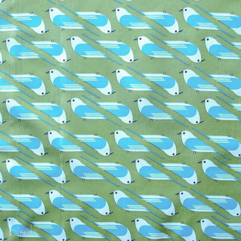 Bluebird poplin fabric design