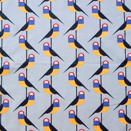 Gouldian Finch poplin fabric design