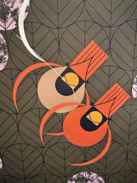 Redbirds & Rosebuds #1282 Hand signed serigraph - Image 2