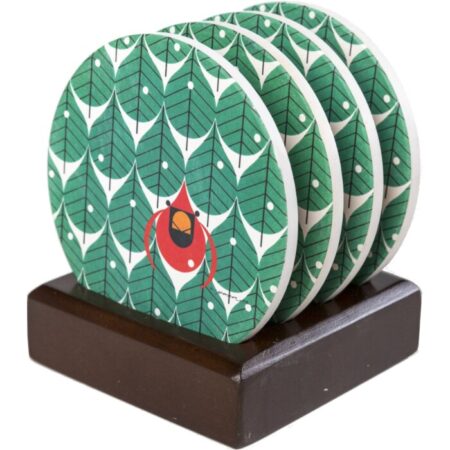 Coniferous Cardinals Coaster Set