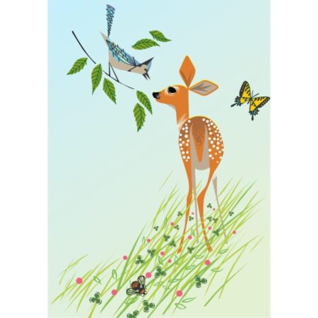 Fawn and Friends Lithograph